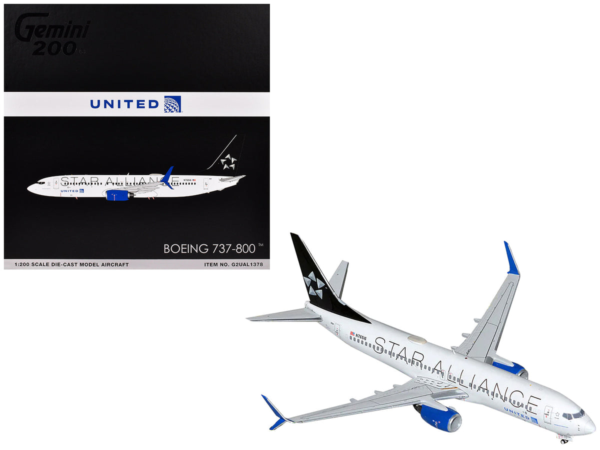 Rapid Vehicles Boeing 737-800 Commercial Aircraft "United Airlines Star Alliance" (N76516) White...