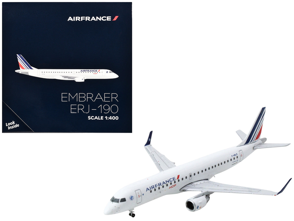 Rapid Vehicles Embraer ERJ-190 Commercial Aircraft "Air France Hop" (F-HBLR) White with Striped...