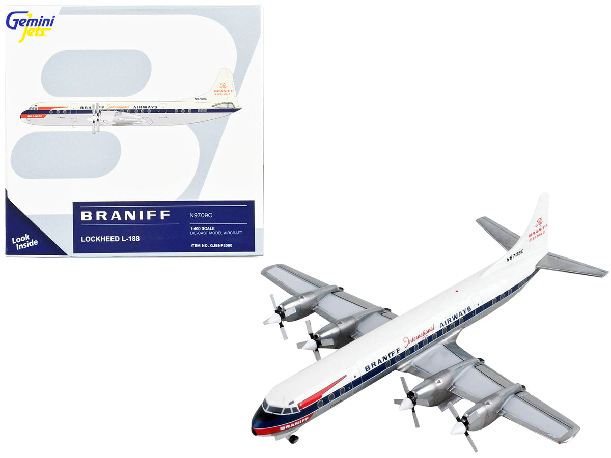 Rapid Vehicles Lockheed L-188 Electra Commercial Aircraft "Braniff International Airways" White...