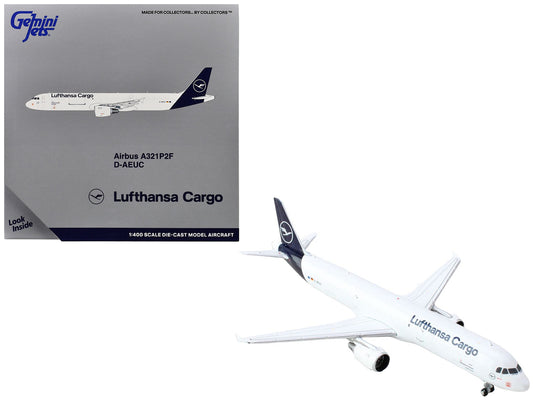 Rapid Vehicles Airbus A321P2F Commercial Aircraft "Lufthansa Cargo" (D-AEUC) White with Blue Tail...