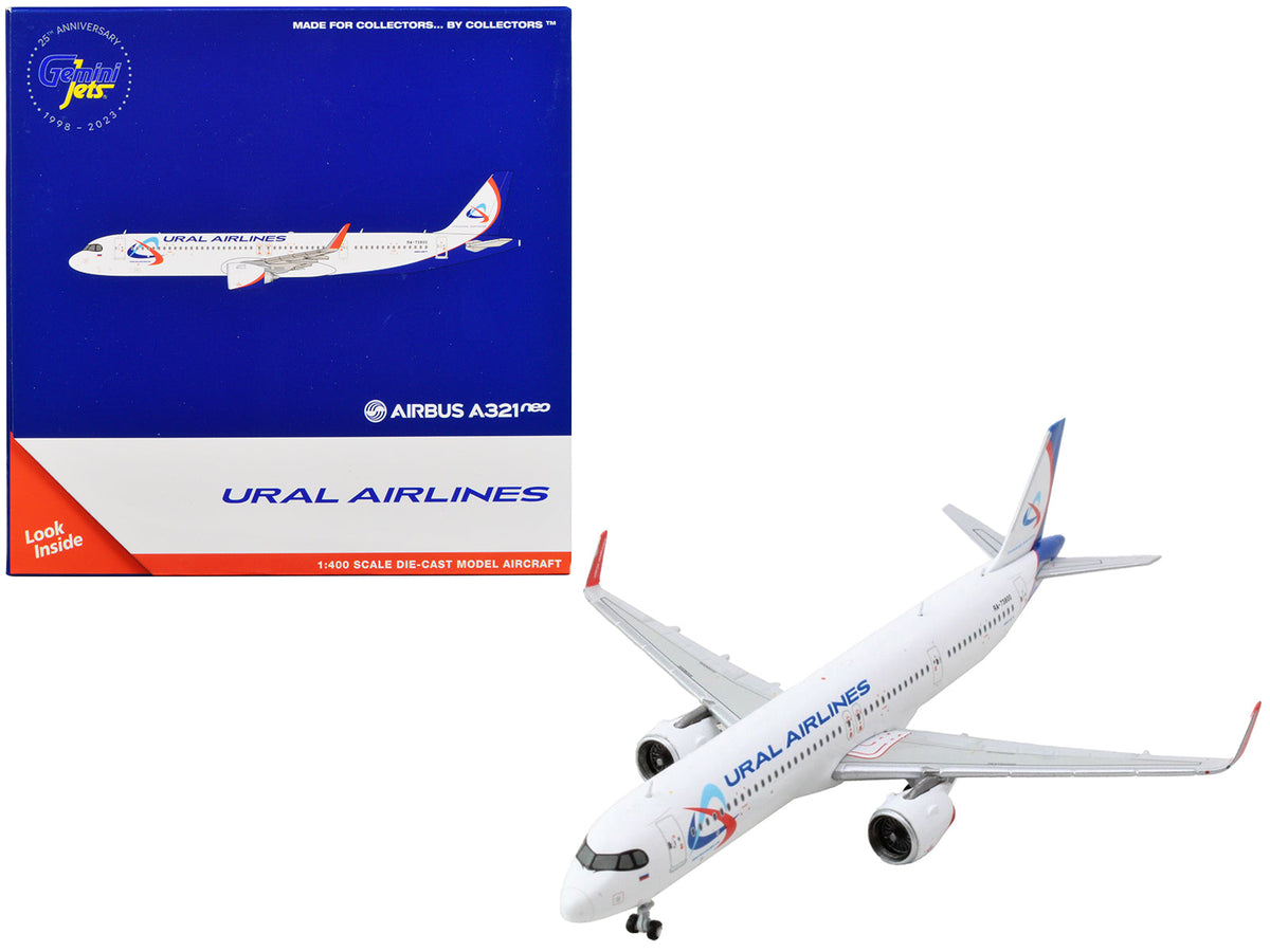 Rapid Vehicles Airbus A321neo Commercial Aircraft "Ural Airlines" White with Blue Tail 1/400...