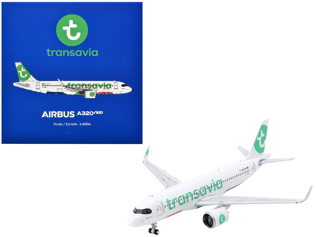 Rapid Vehicles Airbus A320neo Commercial Aircraft "Transavia Airlines" (F-GNEO) White with Green...