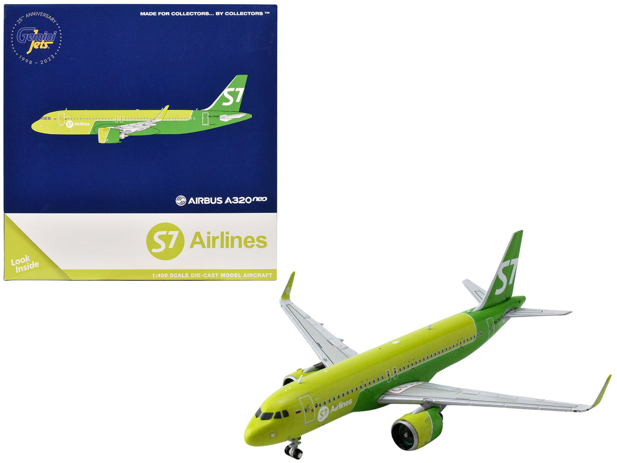 Rapid Vehicles Airbus A320neo Commercial Aircraft "S7 Airlines" (RA-73428) Green Two-Tone 1/400...
