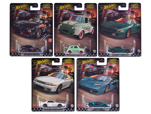 "Boulevard 96-100" 5 piece Set "Premium" 2024 Series Diecast Model Cars by Hot Wheels  free shipping USA