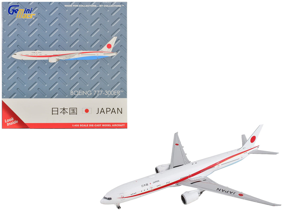 Rapid Vehicles Boeing 777-300ER Commercial Aircraft "Japan Air Self-Defense Force" White with Red...