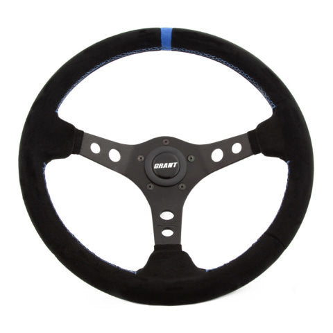 Suede Racing Steering Wheel w/Center Marker - 696