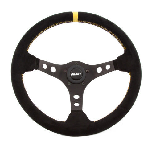 Suede Racing Steering Wheel w/Center Marker - 697