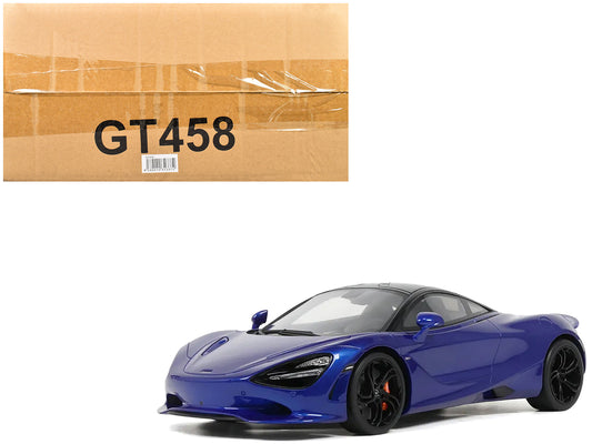 Rapid Vehicles 2023 McLaren 750S Coupe Blue Metallic with Black Top 1/18 Model Car by GT Spirit ...