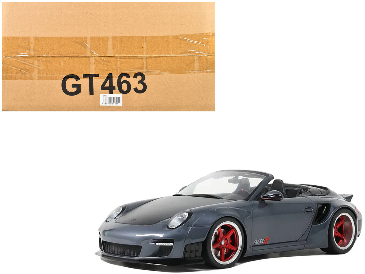 Rapid Vehicles Porsche 911 LB-Works Alpha 9 Gray with Black Hood 1/18 Model Car by GT Spirit ...