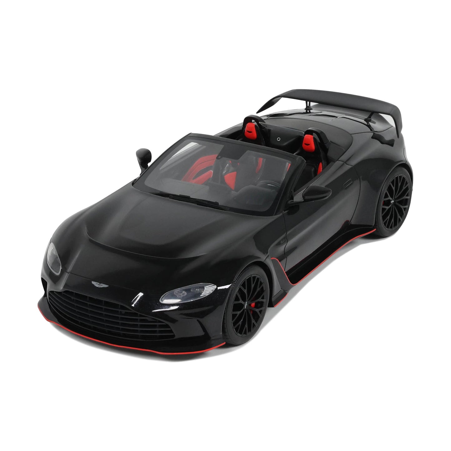 GT Spirit 2023 Aston Martin V12 Vantage Roadster Onyx Black w/ Red Trim 1:18