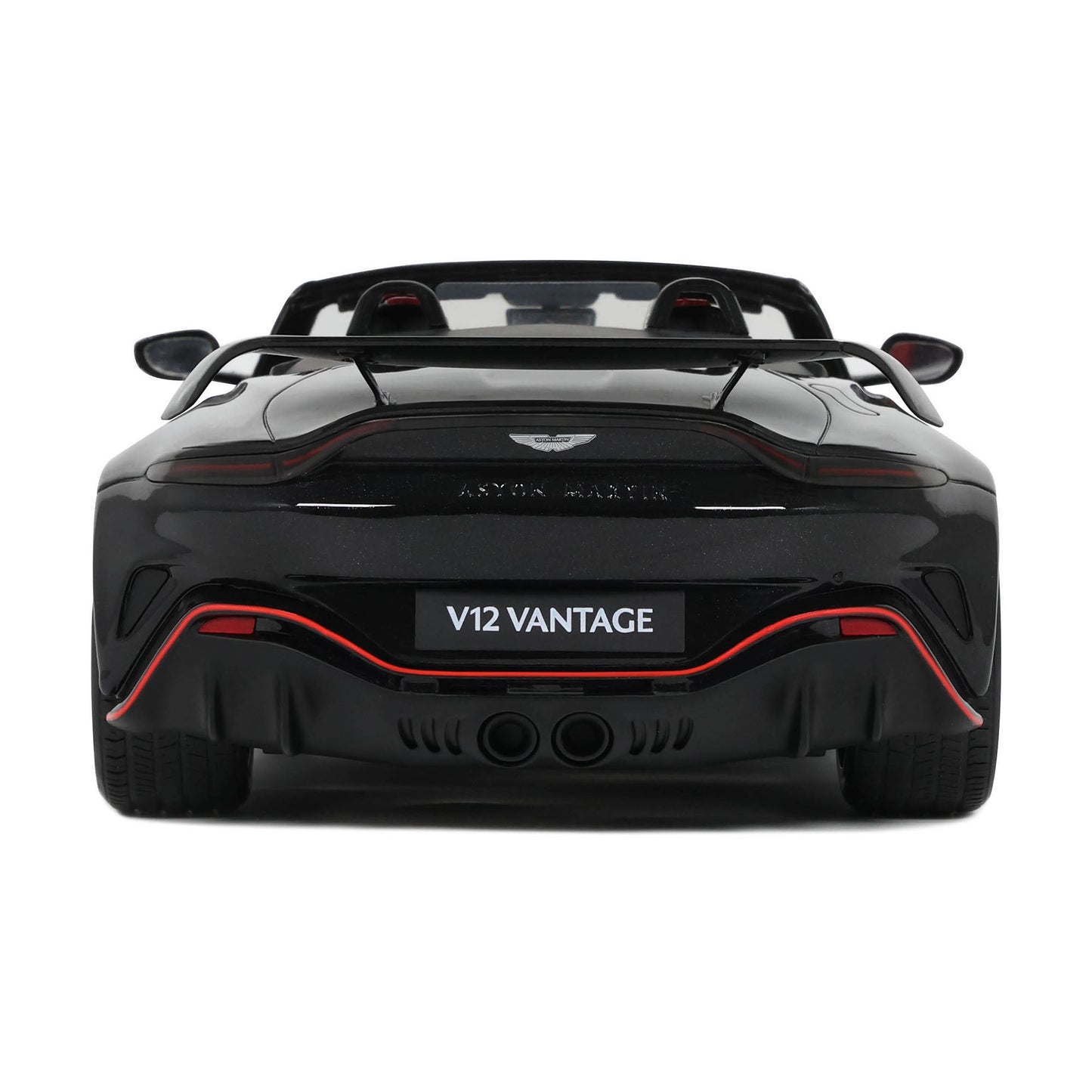 GT Spirit 2023 Aston Martin V12 Vantage Roadster Onyx Black w/ Red Trim 1:18