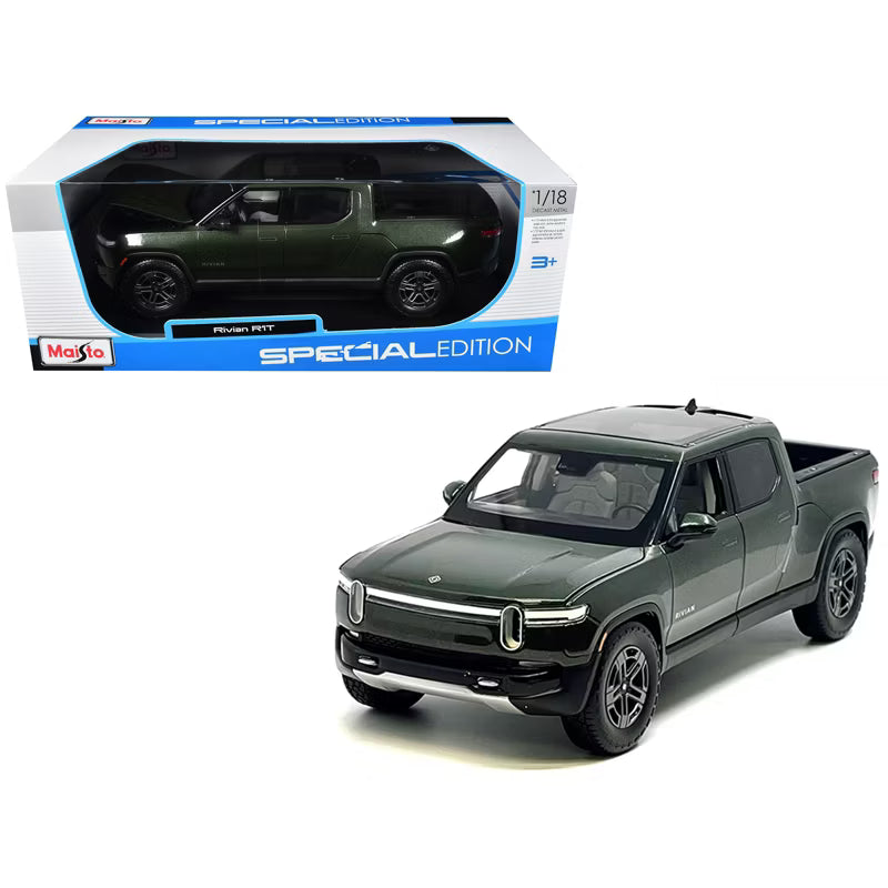 Maisto 2025 Rivian R1T Pickup Truck Green 1:18