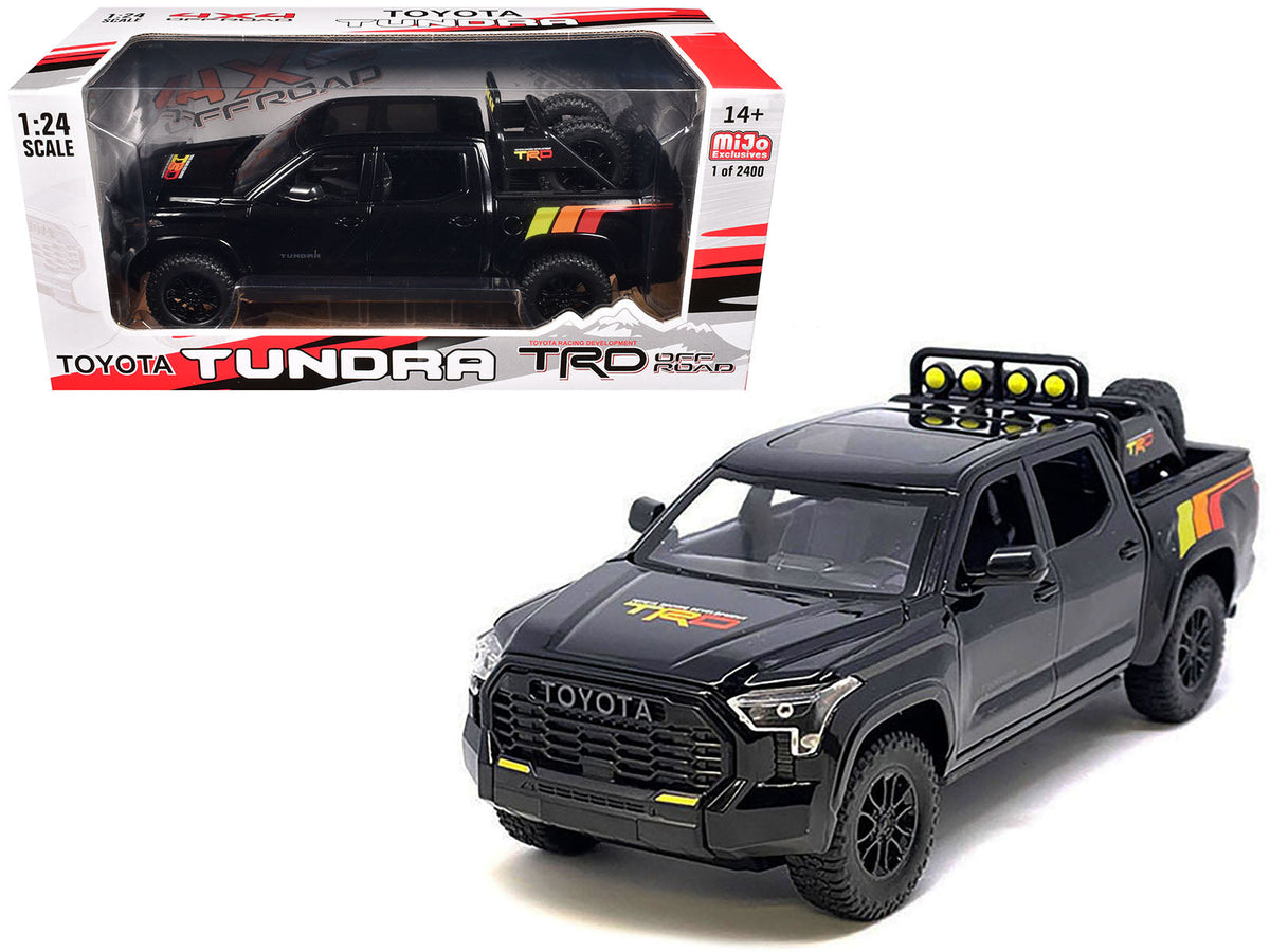 Rapid Vehicles 2023 Toyota Tundra TRD 4x4 Pickup Truck Black with TRD Stripes with Sunroof and...
