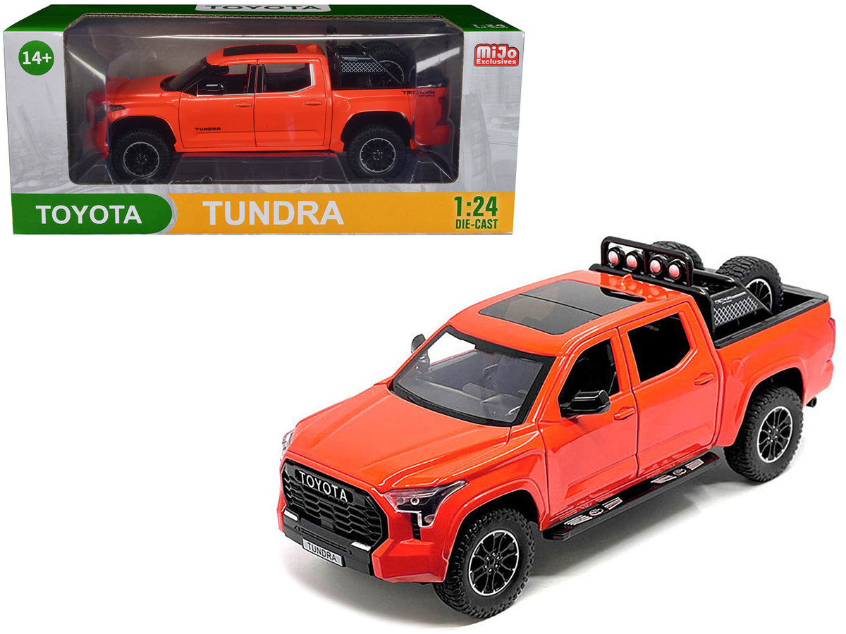 Rapid Vehicles 2023 Toyota Tundra TRD 4x4 Pickup Truck Solar Octane Orange with Sunroof and Wheel...