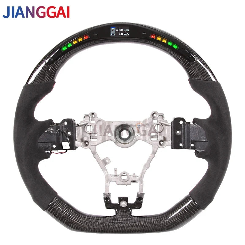Rapid Vehicles Carbon Fiber LED Steering Wheel Fit For Subaru stt/sti/ wrx 86 brz 2015-2021 Itlay...