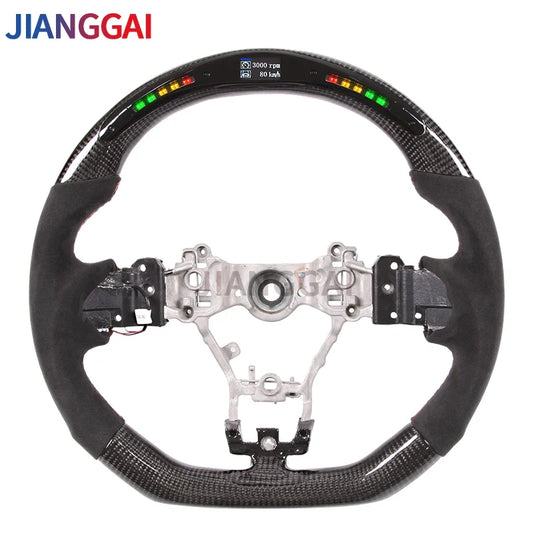 Rapid Vehicles Carbon Fiber LED Steering Wheel Fit For Subaru stt/sti/ wrx 86 brz 2015-2021 Itlay...