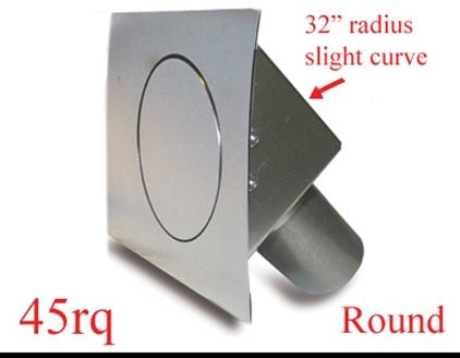 Round Quarter Panel Fuel Door Hinged On Left - FD45RQ