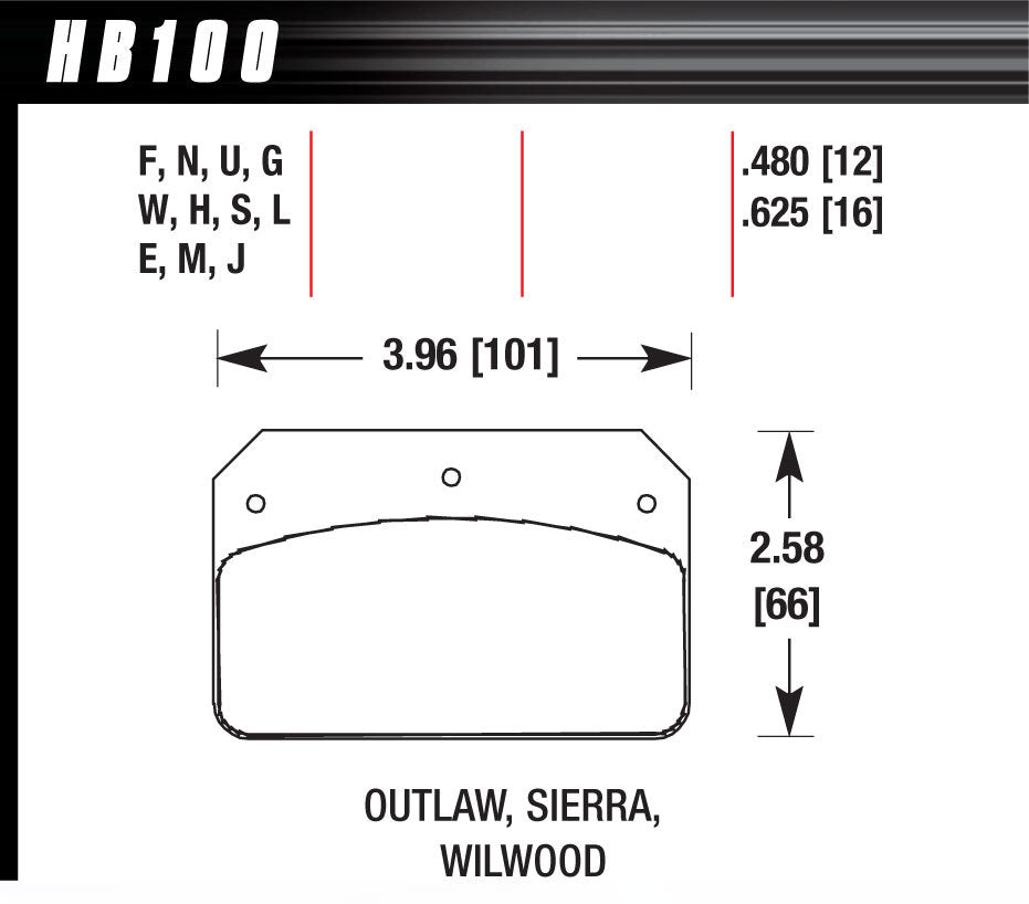 Ddag Racing Pads - HB100J480