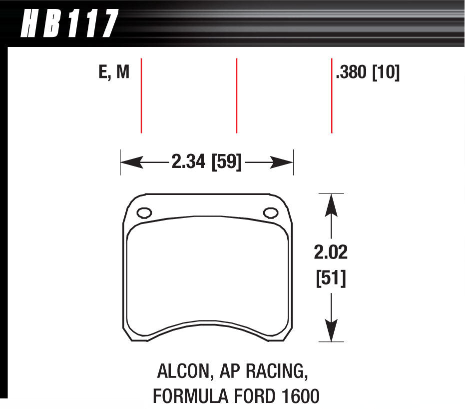 Brake Pads Race Blue - HB117E380