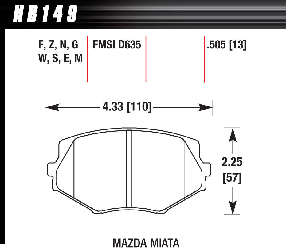 Brake Pads - HB149G505