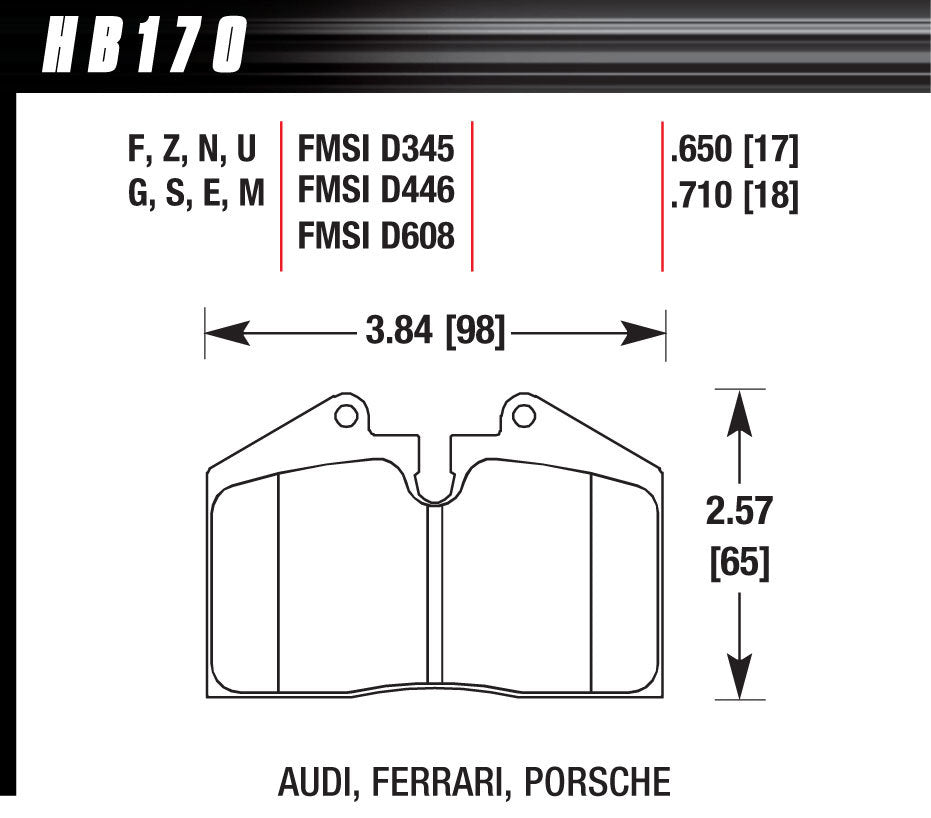 Brake Pad Dtc 60 Series - HB170G650