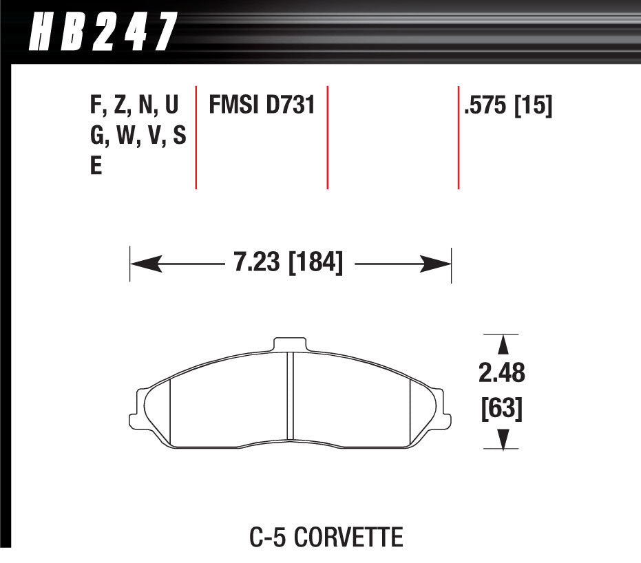 Hps Brake Pads - HB247F575