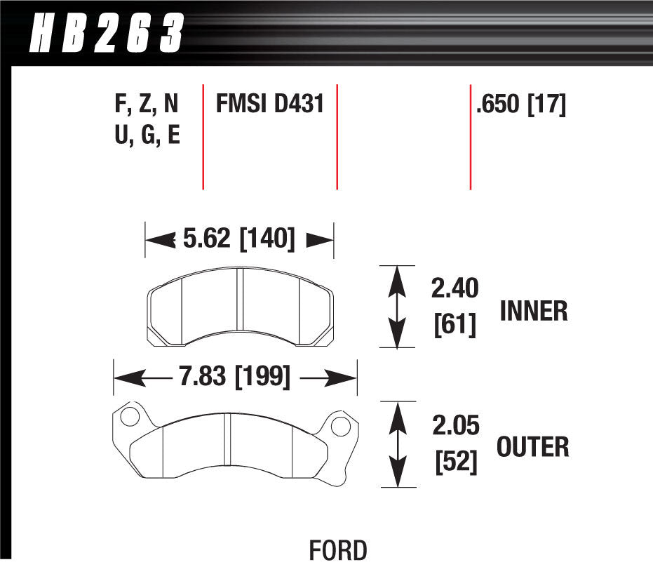 Hps Brake Pads - HB263F650