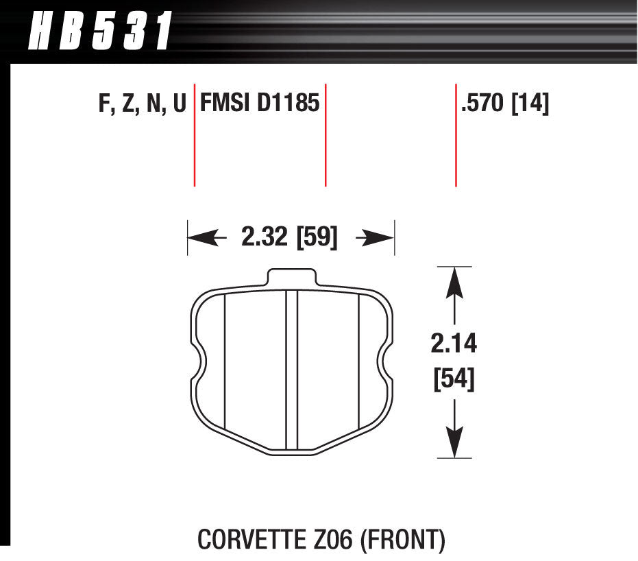 Brake Pads - HB531N570