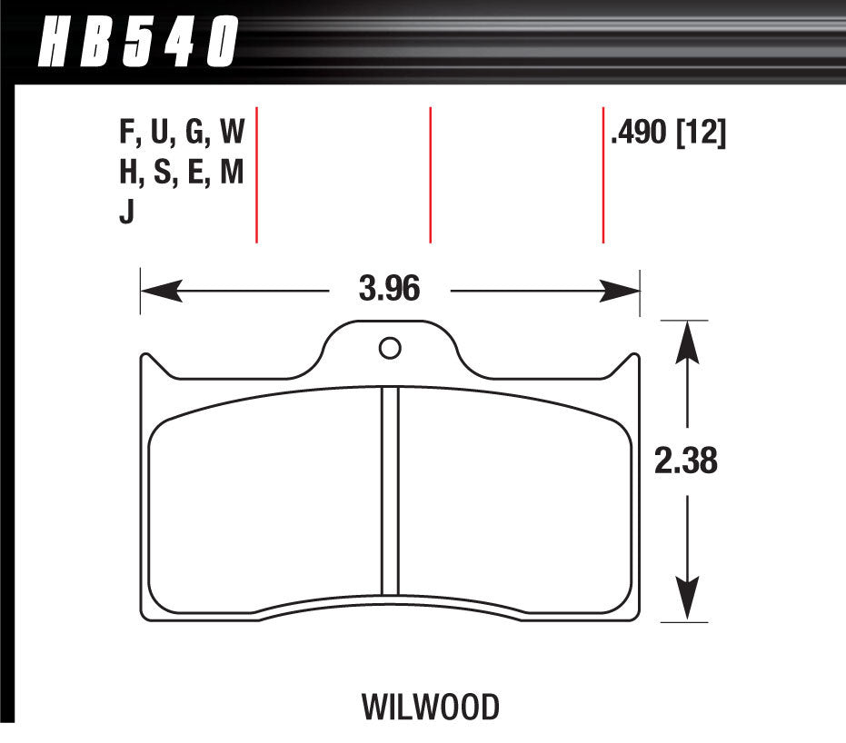 Hawk DTC-60 Brake Pads Wilwood - HB540G490