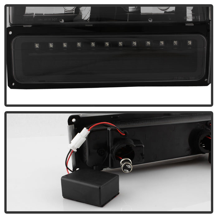 SPYDER Xtune 92-94 Blazer Full Size Corner/LED Bumper Headlights Black HD-JH-CCK88-LED-AM-BK-SET 5069542
