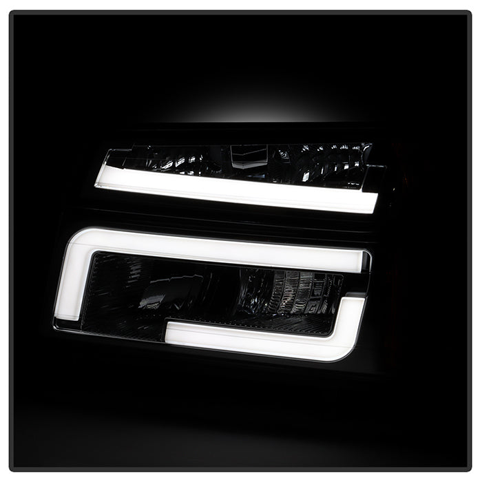 SPYDER xTune 04-12 Chevy Colorado Light Bar Headlights w/Bumper Lights - Chrome (HD-JH-CCOL04-LB-C) 9050619