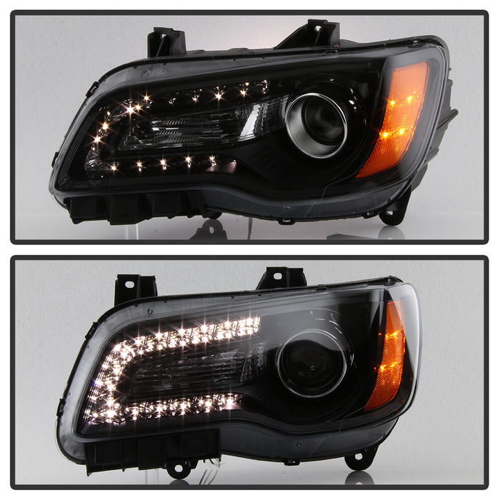 SPYDER xTune 11-14 Chrysler 300 Driver Side Halogen Headlight w/Bezel - OEM Left (HD-JH-CHR30011-OEBK-L) 9037825
