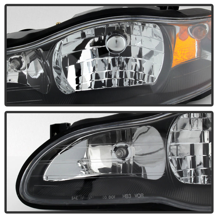 SPYDER Xtune Chevy Monte Carlo 00-05 Crystal Headlights Black HD-JH-CMC00-AM-BK 9023187