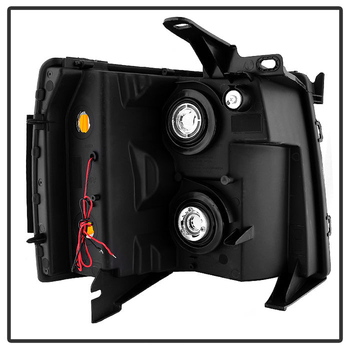 SPYDER Xtune Chevy Silverado 07-13 Crystal Headlights w/ LED Black HD-JH-CS07-LED-BK 9032967