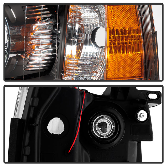 SPYDER Xtune Chevy Silverado 07-13 Crystal Headlights w/ LED Black HD-JH-CS07-LED-BK 9032967