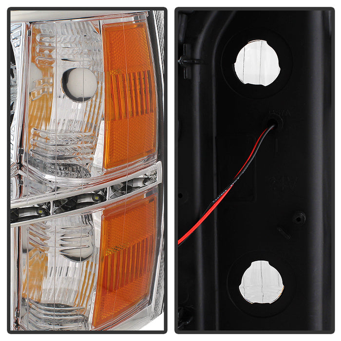 SPYDER Xtune Chevy Silverado 07-13 Crystal Headlights w/ Drl LED Design Black HD-JH-CS07-LED-C 9032981
