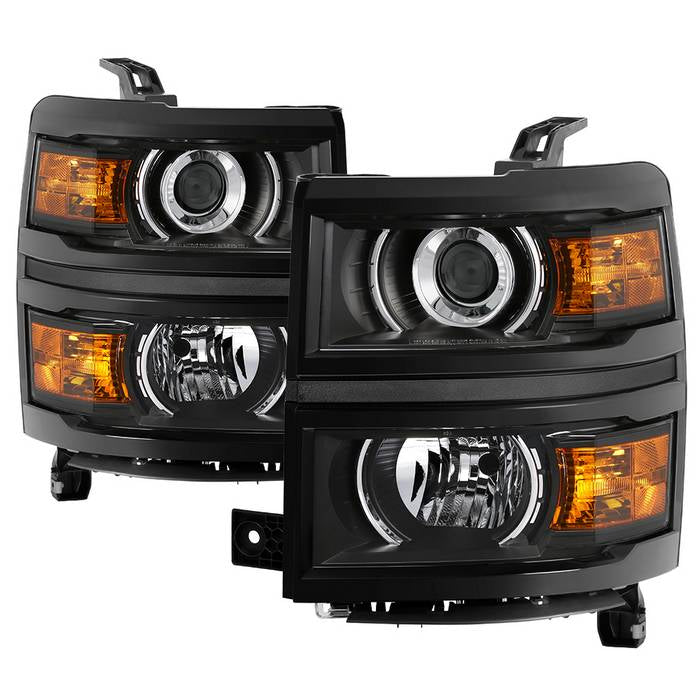 FR SPORT SPYDER xTune Chevrolet Silverado 1500 14-15 (Non-HD) OEM Projector Headlights - Black...