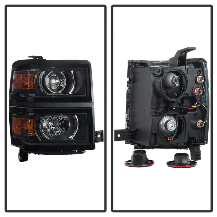 FR SPORT SPYDER xTune Chevrolet Silverado 1500 14-15 (Non-HD) OEM Projector Headlights - Black...