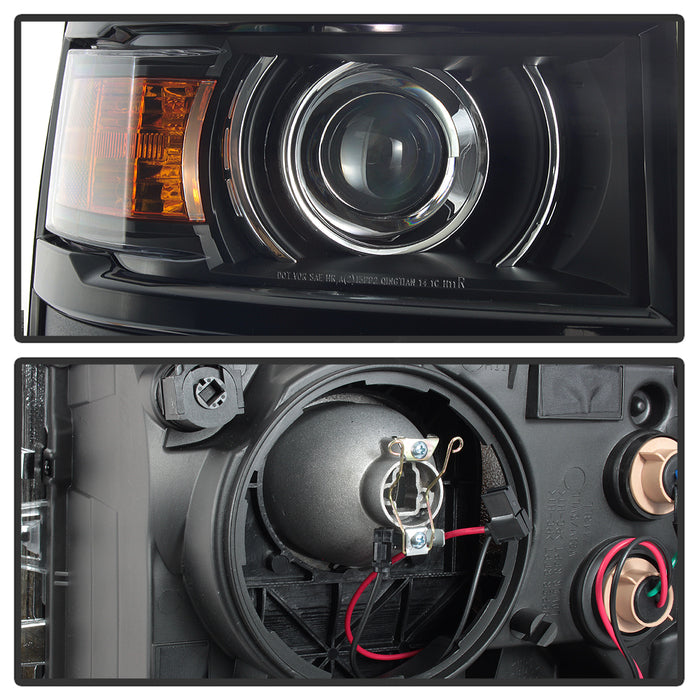 FR SPORT SPYDER xTune Chevrolet Silverado 1500 14-15 (Non-HD) OEM Projector Headlights - Black...