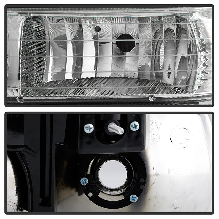 FR SPORT SPYDER Xtune Chevy TahOE 00-06 Headlights w/ LED Bumper Lights Amber Chrome...