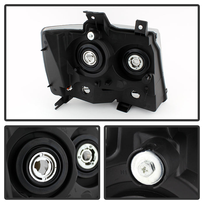 SPYDER Xtune Chevy Suburban 1500/2500 07-14 Crystal Headlights Black HD-JH-CSUB07-AM-BK 9022777