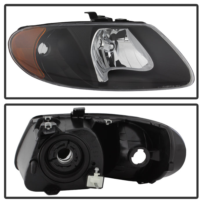 FR SPORT SPYDER Xtune Chrysler Voyager & Grand Voyager 01-03 Crystal Headlights Black...