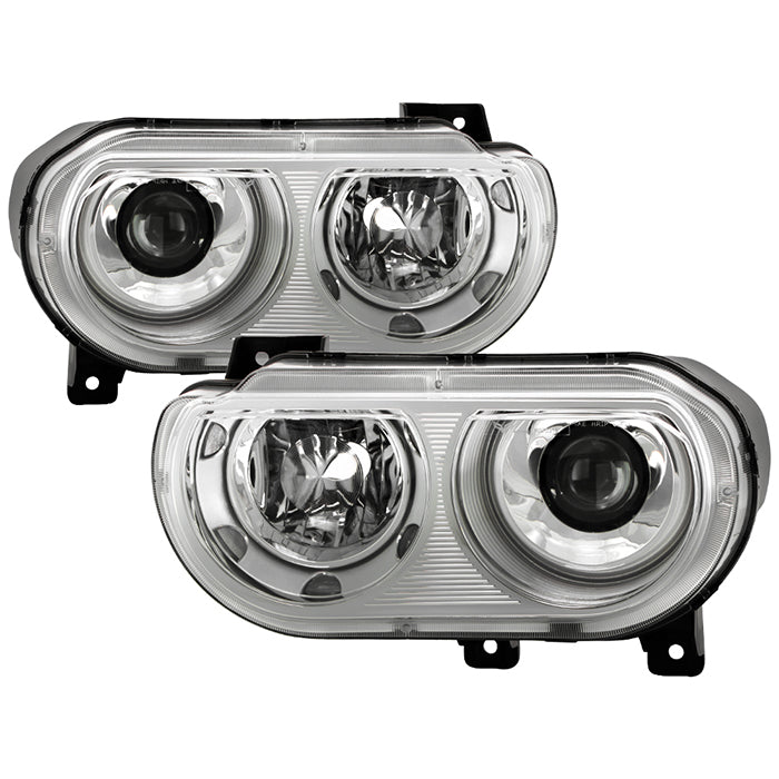 FR SPORT SPYDER Xtune Dodge Challenger 08-14 Xenon Hid Model Only Projector Headlamps Chrome...