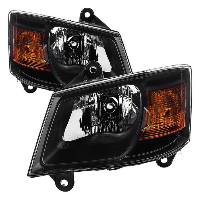 FR SPORT SPYDER xTune Dodge Grand Caravan 08-10 OEM Style Headlights-Black HD-JH-DGC08-AM-BK...