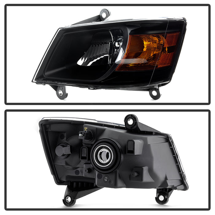 FR SPORT SPYDER xTune Dodge Grand Caravan 08-10 OEM Style Headlights-Black HD-JH-DGC08-AM-BK...
