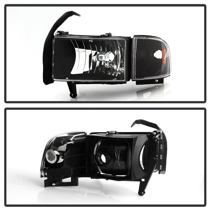 FR SPORT SPYDER xTune Dodge Ram 1500 94-01 OEM Style Headlights w/ Corner Lamps - Black OEM...