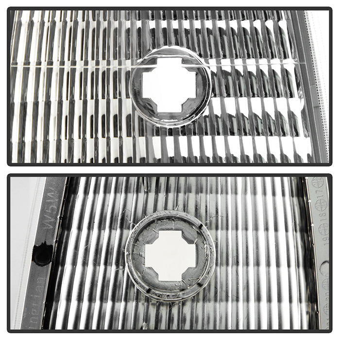 FR SPORT SPYDER Xtune Ford F150/Bronco 92-96 Headlights w/Corner Bumper 6pcs Amber- Chrome...