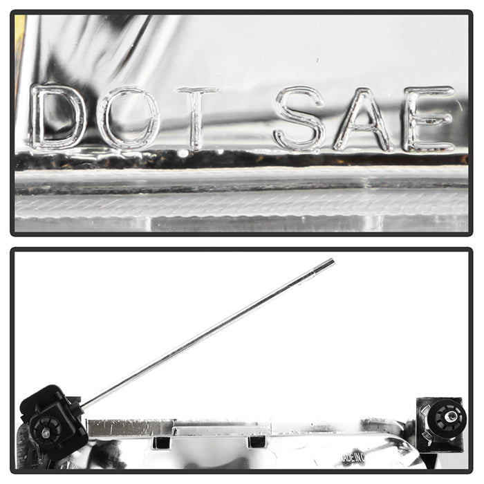 FR SPORT SPYDER Xtune Ford F150/Bronco 92-96 Headlights w/Corner Bumper 6pcs Amber- Chrome...