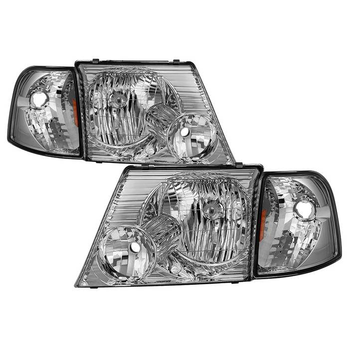 FR SPORT SPYDER xTune 02-05 Ford Explorer 4DR (Excl Sport) 4pc OEM Headlights w/Corner - Chrome...