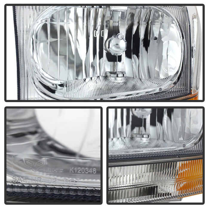 FR SPORT SPYDER Xtune Ford F250/350/450 Superduty 99-04 Crystal Headlights w/ Bumper Lights...